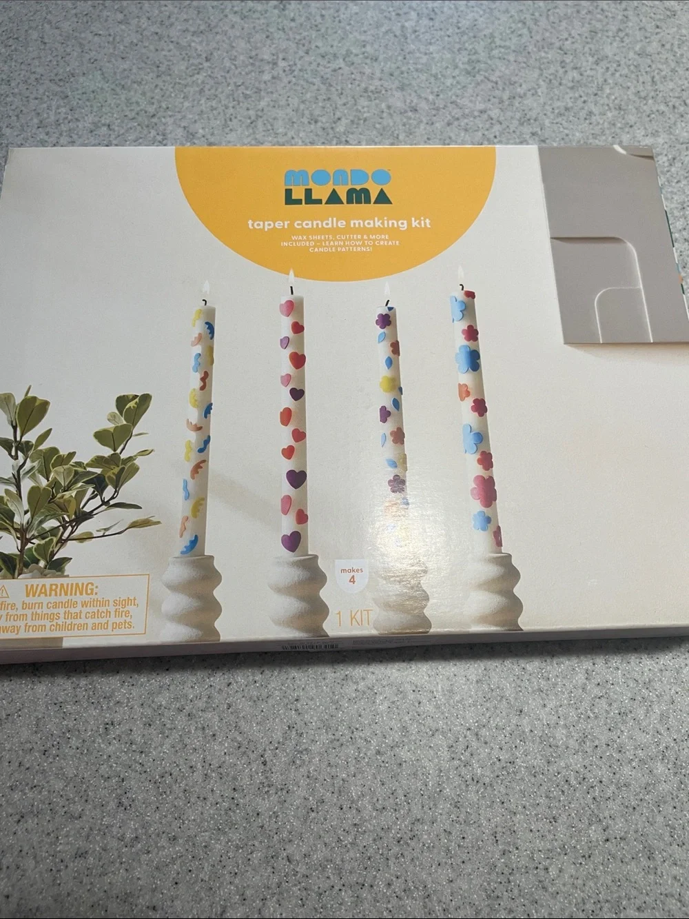 Taper Candle Making Kit – Multicolor Heart Pattern